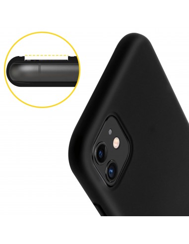 Coque silicone iPhone 11 Semi rigide avec finition Cool Touch Noir