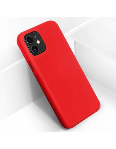 Coque silicone iPhone 11 Semi rigide avec finition Cool Touch Rouge