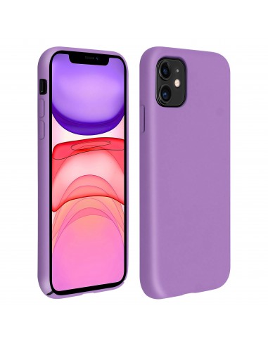 Coque silicone iPhone 11 Semi rigide avec finition Cool Touch Violet