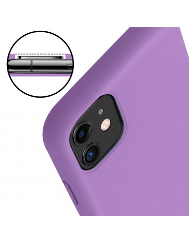 Coque silicone iPhone 11 Semi rigide avec finition Cool Touch Violet