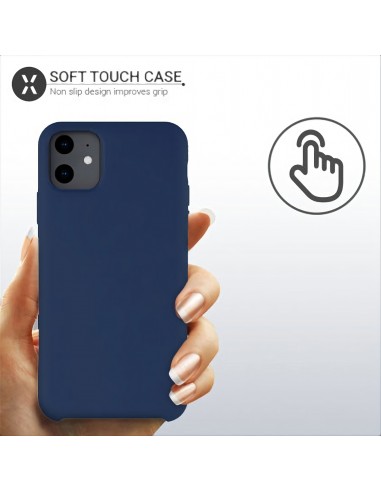 Coque silicone iPhone 11 Semi rigide avec finition Cool Touch Bleu