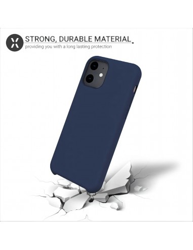 Coque silicone iPhone 11 Semi rigide avec finition Cool Touch Bleu