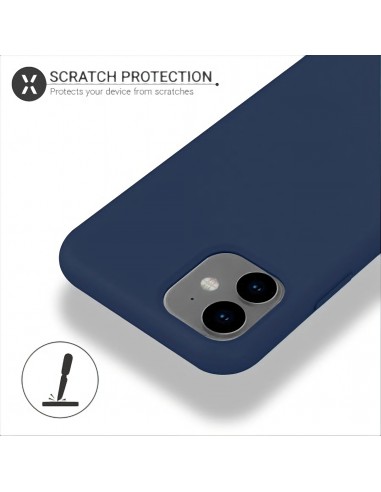 Coque silicone iPhone 11 Semi rigide avec finition Cool Touch Bleu
