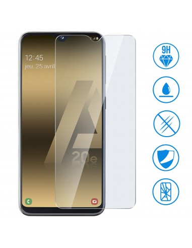 Film en verre trempé Galaxy A20e (A202) Transparent
