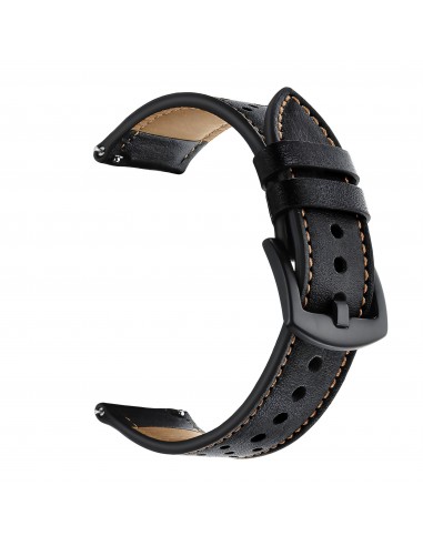 Bracelet Galaxy Watch Active 1 et 2 Top qualité Style cuir  - Noir