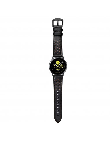 Bracelet Galaxy Watch Active 1 et 2 Top qualité Style cuir  - Noir