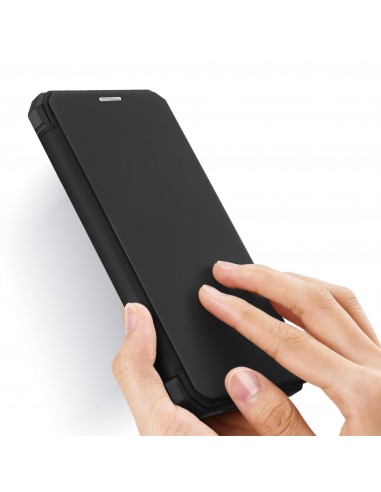 Etui de protection renforcé iPhone 12 Mini avec coque silicone intégrée et rangement carte - Noir