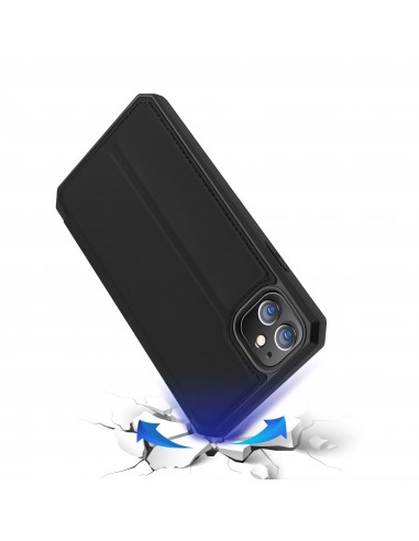 Etui de protection renforcé iPhone 12 Mini avec coque silicone intégrée et rangement carte - Noir