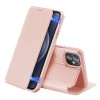 Etui de protection renforcé iPhone 12 Mini avec coque silicone intégrée et rangement carte - Rose