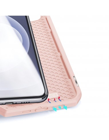 Etui de protection renforcé iPhone 12 Mini avec coque silicone intégrée et rangement carte - Rose