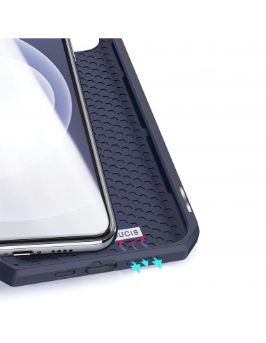 Etui de protection renforcé iPhone 12 Mini avec coque silicone intégrée et rangement carte - Bleu