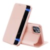 Etui de protection renforcé iPhone 12 Pro Max avec coque silicone intégrée et rangement carte - Rose