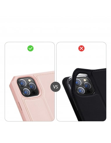 Etui de protection renforcé iPhone 12 Pro Max avec coque silicone intégrée et rangement carte - Rose