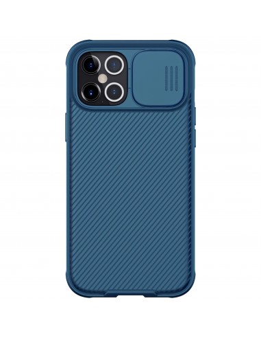 Coque antichoc iPhone 12 Pro Max avec protection camera coulissant NILLKIN - Bleu