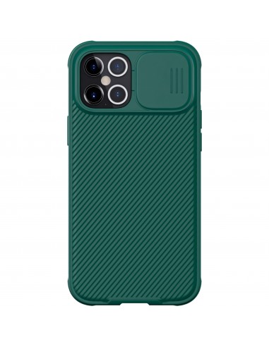 Coque antichoc iPhone 12 Pro Max avec protection camera coulissant NILLKIN - Vert