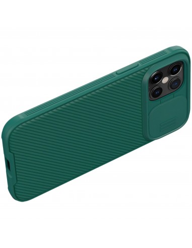 Coque antichoc iPhone 12 Pro Max avec protection camera coulissant NILLKIN - Vert