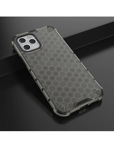 Coque antichoc iPhone 12 et 12 Pro Honeycomb - Gris
