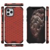 Coque antichoc iPhone 12 et 12 Pro Honeycomb - Rouge