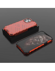 Coque antichoc iPhone 12 et 12 Pro Honeycomb - Rouge Coque antichoc iPhone 12 et 12 Pro Honeycomb - Rouge