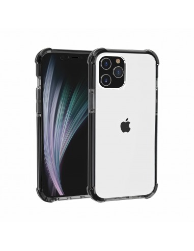 Coque antichoc iPhone 12 Pro Max Transparent Hybride - Noir