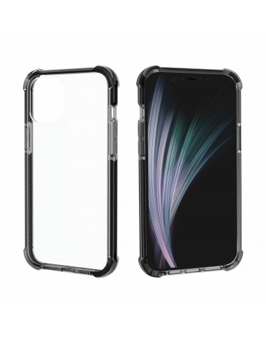 Coque antichoc iPhone 12 Pro Max Transparent Hybride - Noir