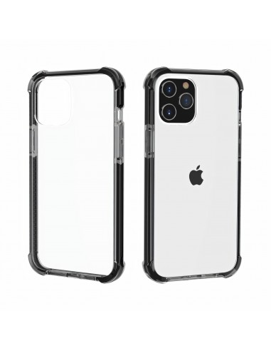 Coque antichoc iPhone 12 Pro Max Transparent Hybride - Noir