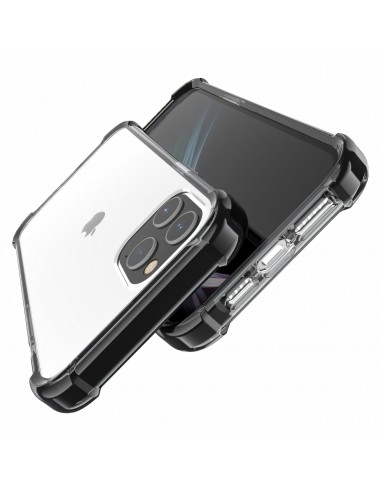 Coque antichoc iPhone 12 Pro Max Transparent Hybride - Noir