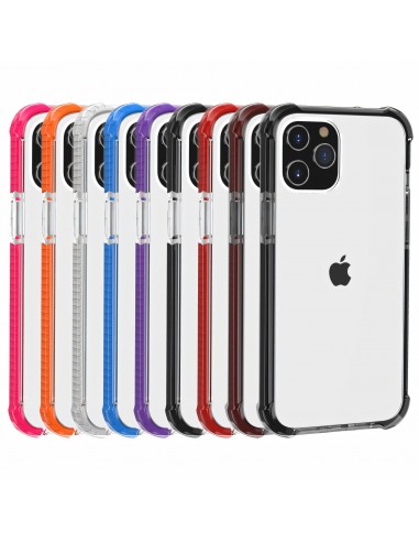 Coque antichoc iPhone 12 Pro Max Transparent Hybride - Noir