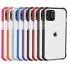 Coque antichoc iPhone 12 Pro Max Transparent Hybride - Noir