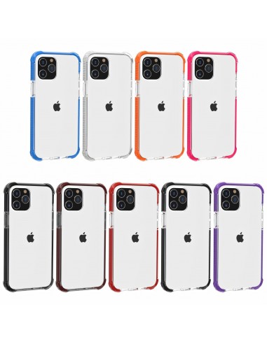 Coque antichoc iPhone 12 Pro Max Transparent Hybride - Noir