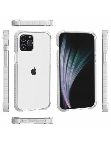 Coque antichoc iPhone 12 Pro Max Transparent Hybride - Blanc