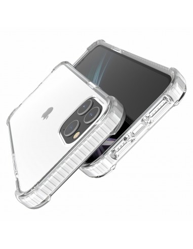 Coque antichoc iPhone 12 Pro Max Transparent Hybride - Blanc