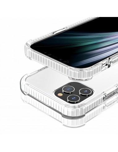 Coque antichoc iPhone 12 Pro Max Transparent Hybride - Blanc