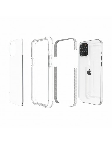 Coque antichoc iPhone 12 Pro Max Transparent Hybride - Blanc