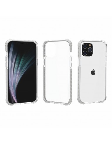 Coque antichoc iPhone 12 Pro Max Transparent Hybride - Blanc