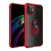 Coque antichoc iPhone 12 mini Hybride avec anneau prévu pour support aimanté - Rouge