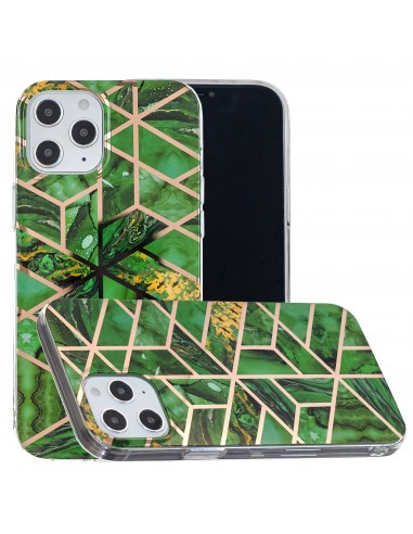 Coque silicone iPhone 12 Pro Max Fantaisie Géometrique - Vert