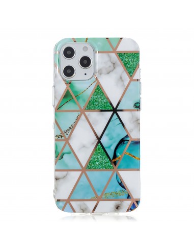 Coque silicone iPhone 12 Pro Max Fantaisie Style Marbre - Vert