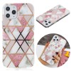 Coque silicone iPhone 12 Pro Max Fantaisie Style Marbre - Rose