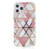 Coque silicone iPhone 12 Pro Max Fantaisie Style Marbre - Rose