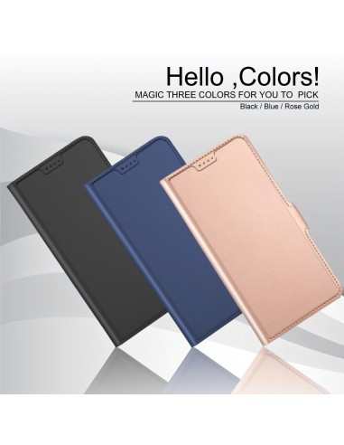 Etui iPhone 12 mini avec rangement carte avec coque silicone intégré - Noir