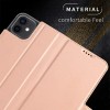 Etui iPhone 12 mini avec rangement carte avec coque silicone intégré - Rose