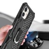 Coque antichoc hybride iPhone 12 mini avec anneau - Noir