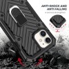 Coque antichoc hybride iPhone 12 mini avec anneau - Noir