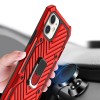 Coque antichoc hybride iPhone 12 mini avec anneau - Rouge