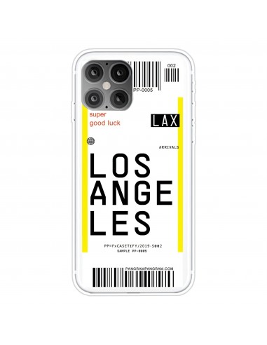Coque silicone iPhone 12 mini Billet d'embarquement pour Los Angeles