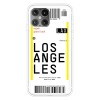 Coque silicone iPhone 12 mini Billet d'embarquement pour Los Angeles