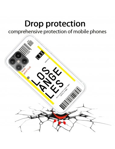 Coque silicone iPhone 12 mini Billet d'embarquement pour Los Angeles
