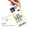 Coque silicone iPhone 12 mini Billet d'embarquement pour Los Angeles