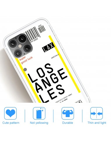 Coque silicone iPhone 12 mini Billet d'embarquement pour Los Angeles